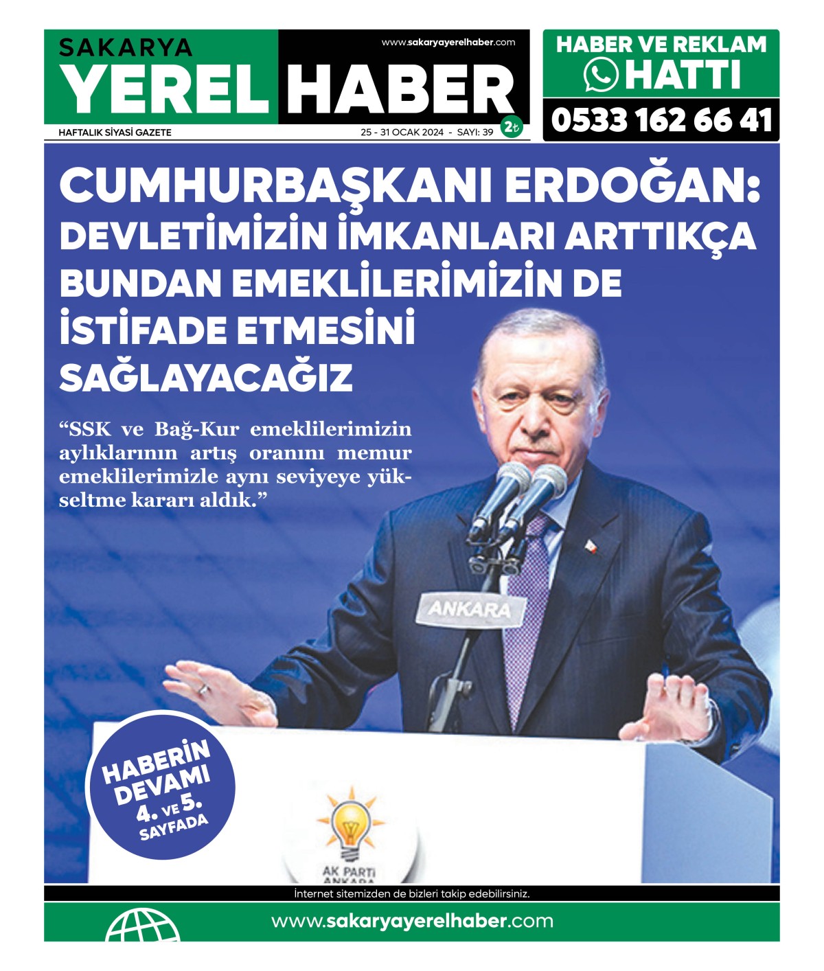 Sakarya Yerel Haber Gazetesi 39. Sayısı Çıktı
