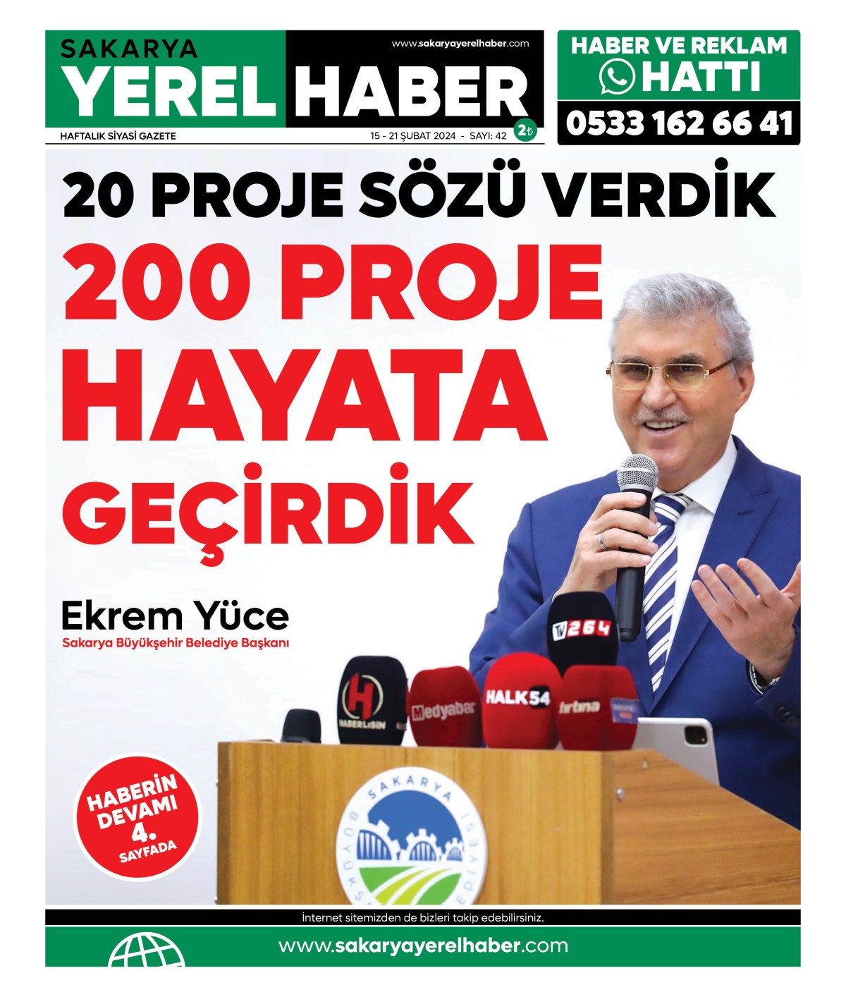 Sakarya Yerel Haber Gazetesi 42. Sayısı Çıktı 