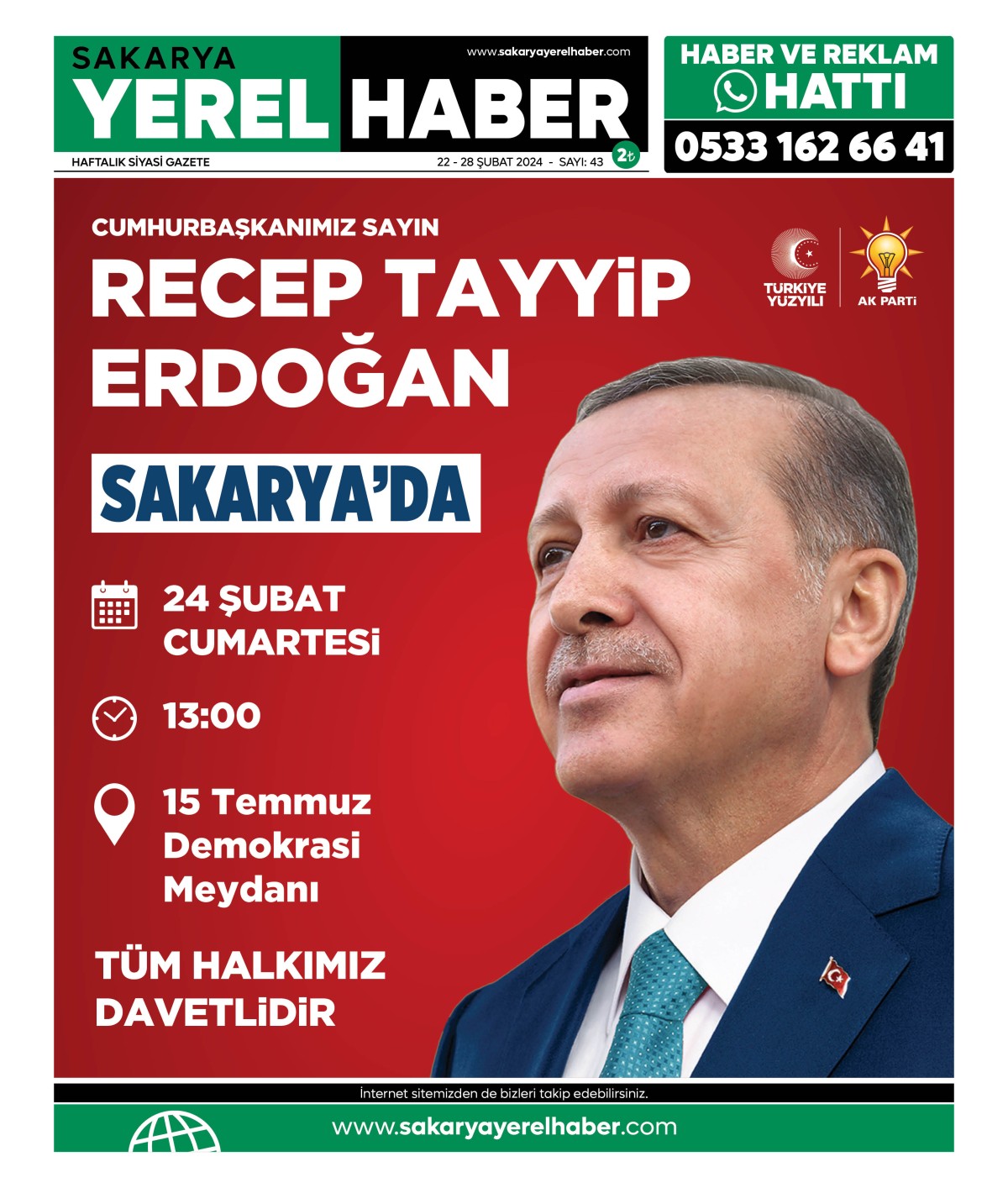 Sakarya Yerel Haber Gazetesi 43. Sayısı Çıktı