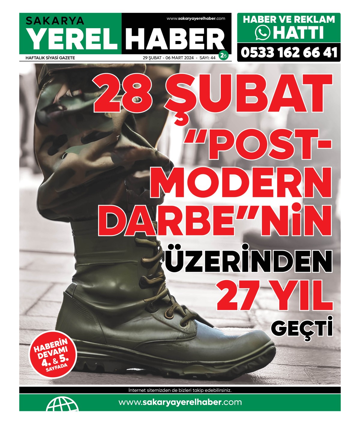 Sakarya Yerel Haber Gazetesi 44. Sayısı Çıktı