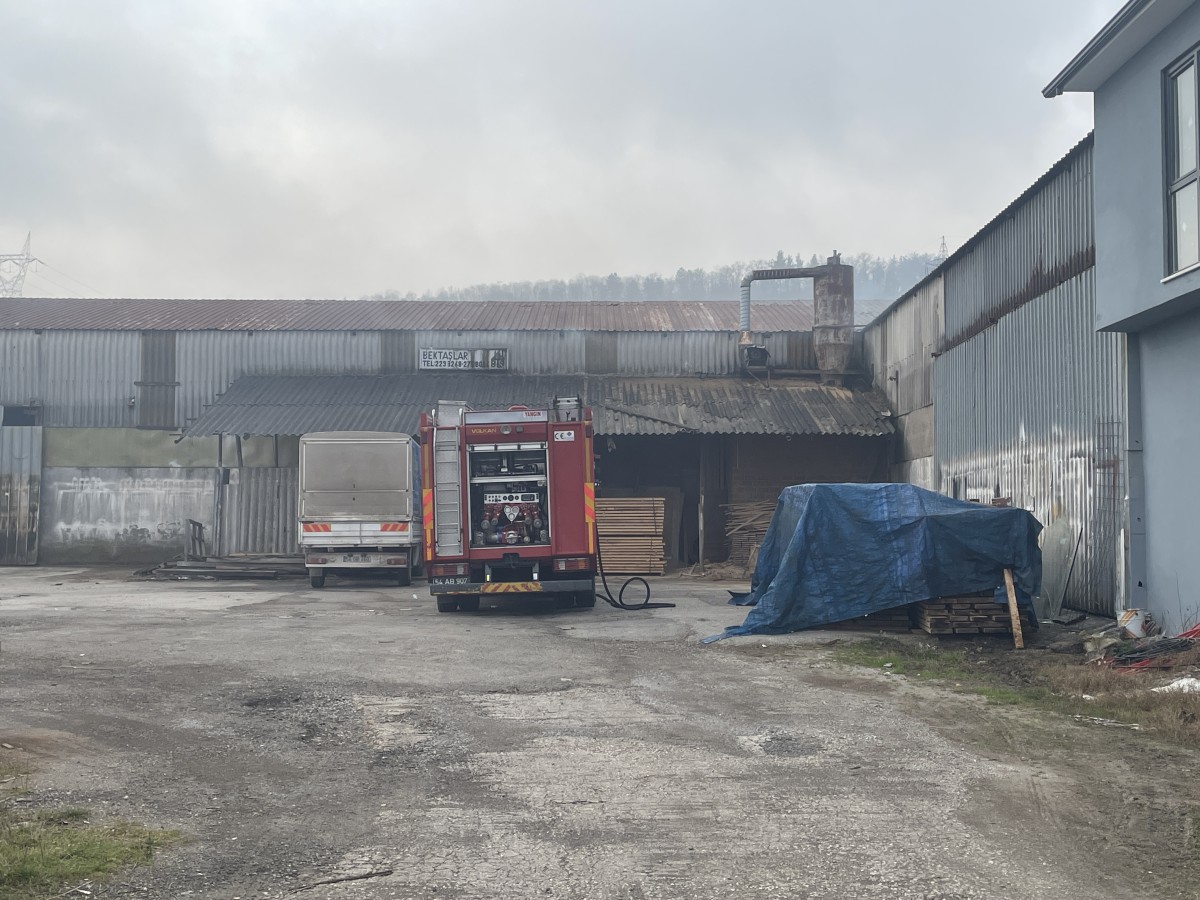 Sakarya'da ahşap atölyesi deposunda çıkan yangın söndürüldü