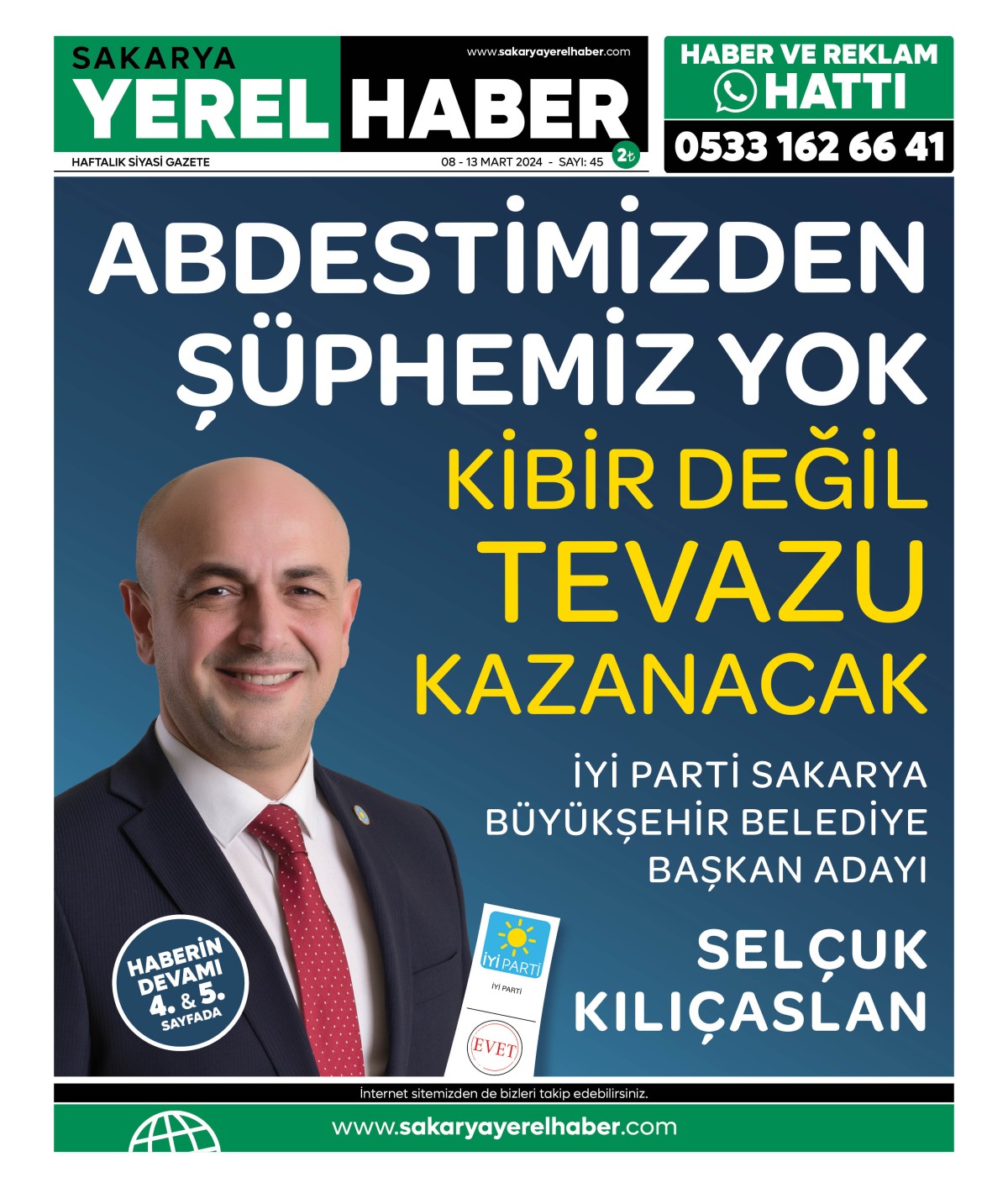 Sakarya Yerel Haber Gazetesi 45. Sayısı Çıktı