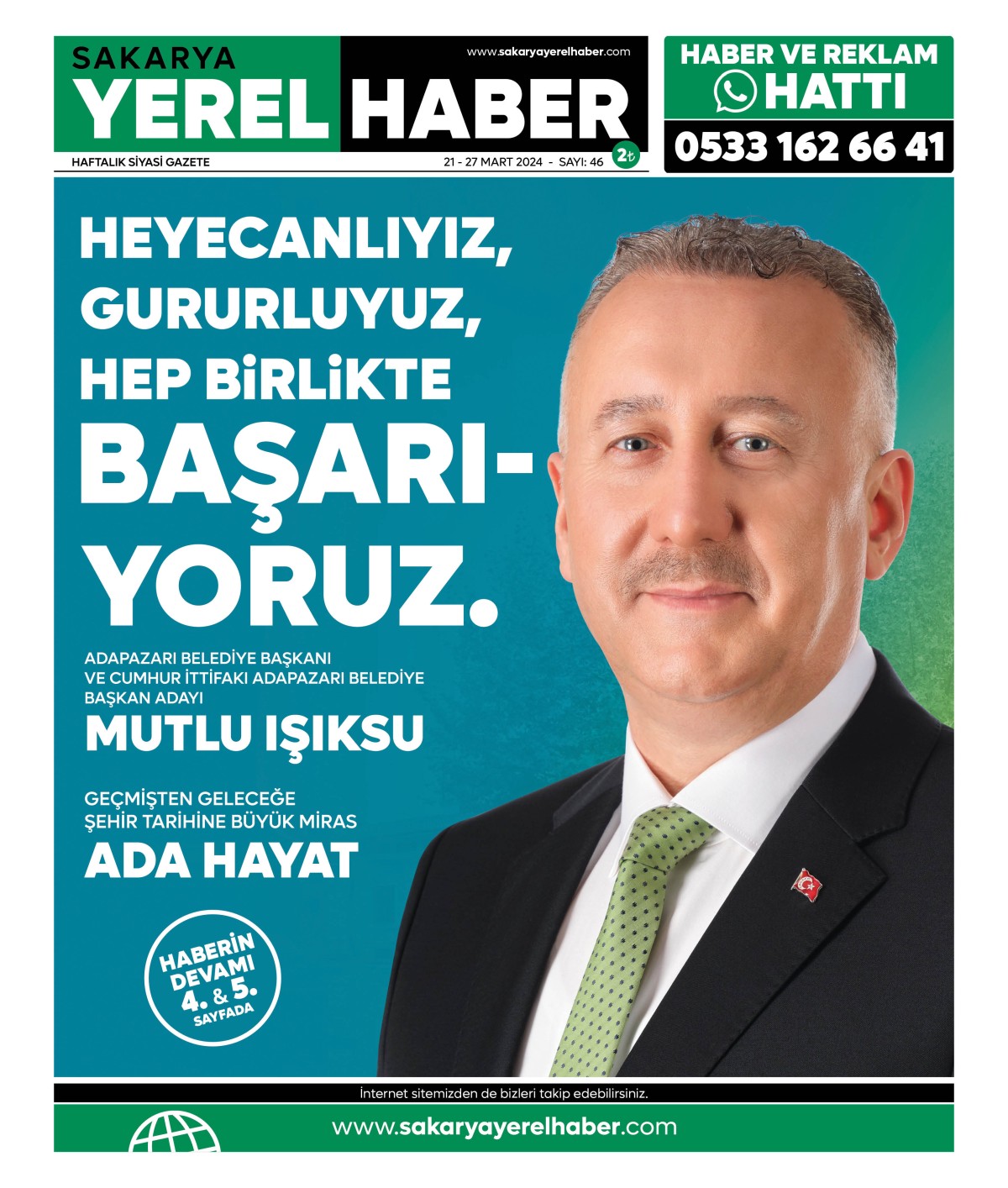Sakarya Yerel Haber Gazetesi 46. Sayısı Çıktı