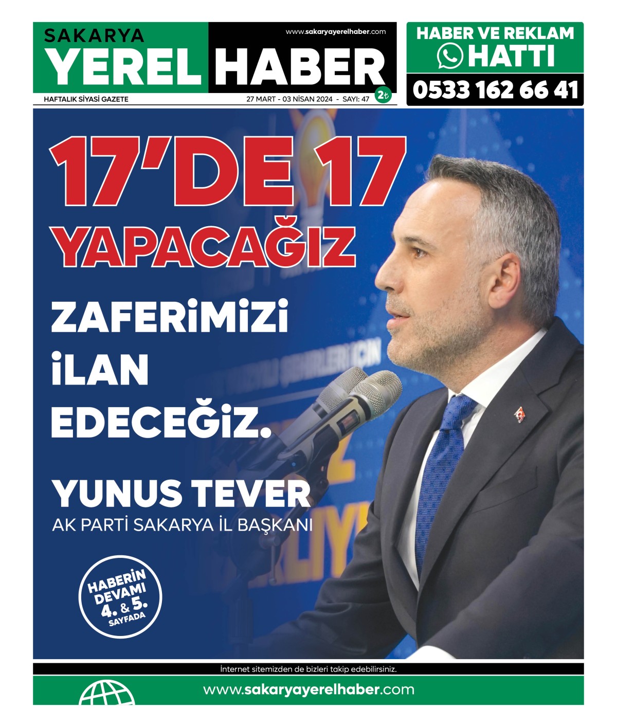 Sakarya Yerel Haber Gazetesi 47. Sayısı Çıktı
