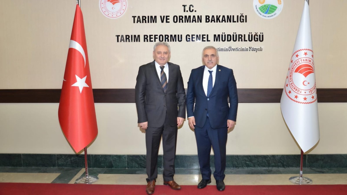  Ali İnci, Tarım Reformu Genel Müdürü Dr. Osman Yıldız'ı ziyaret etti