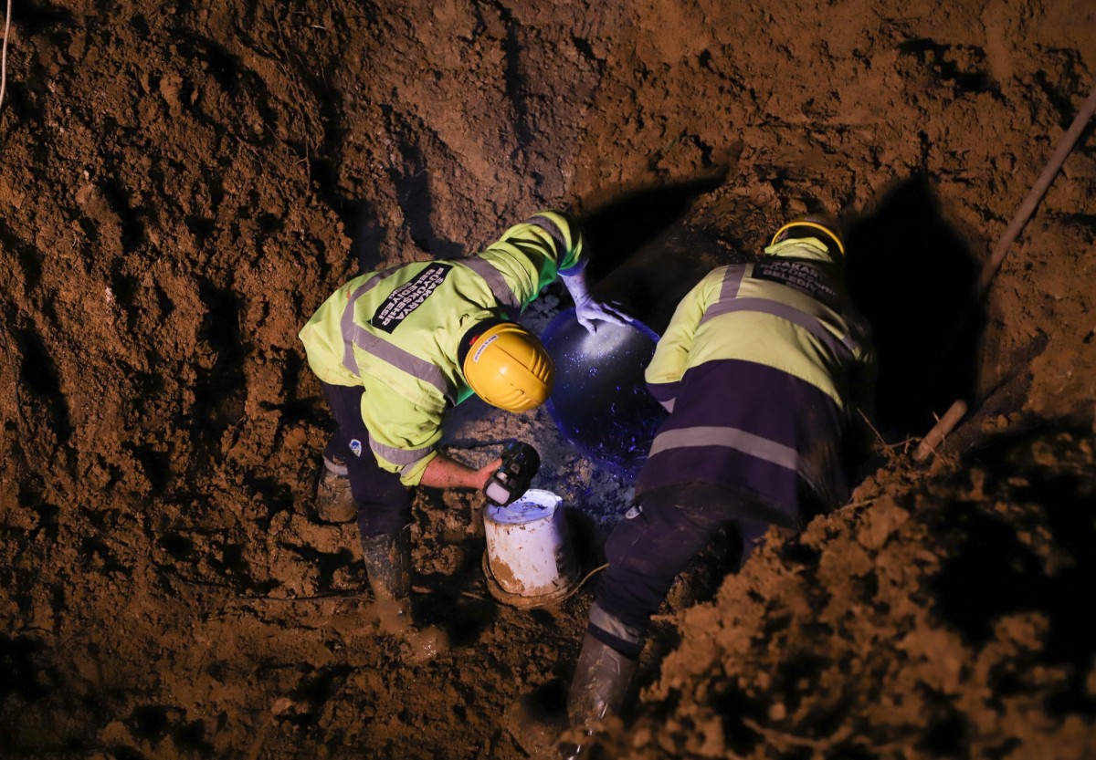 Camili’de meydana gelen arıza için ekipler gece boyu aralıksız çalıştı