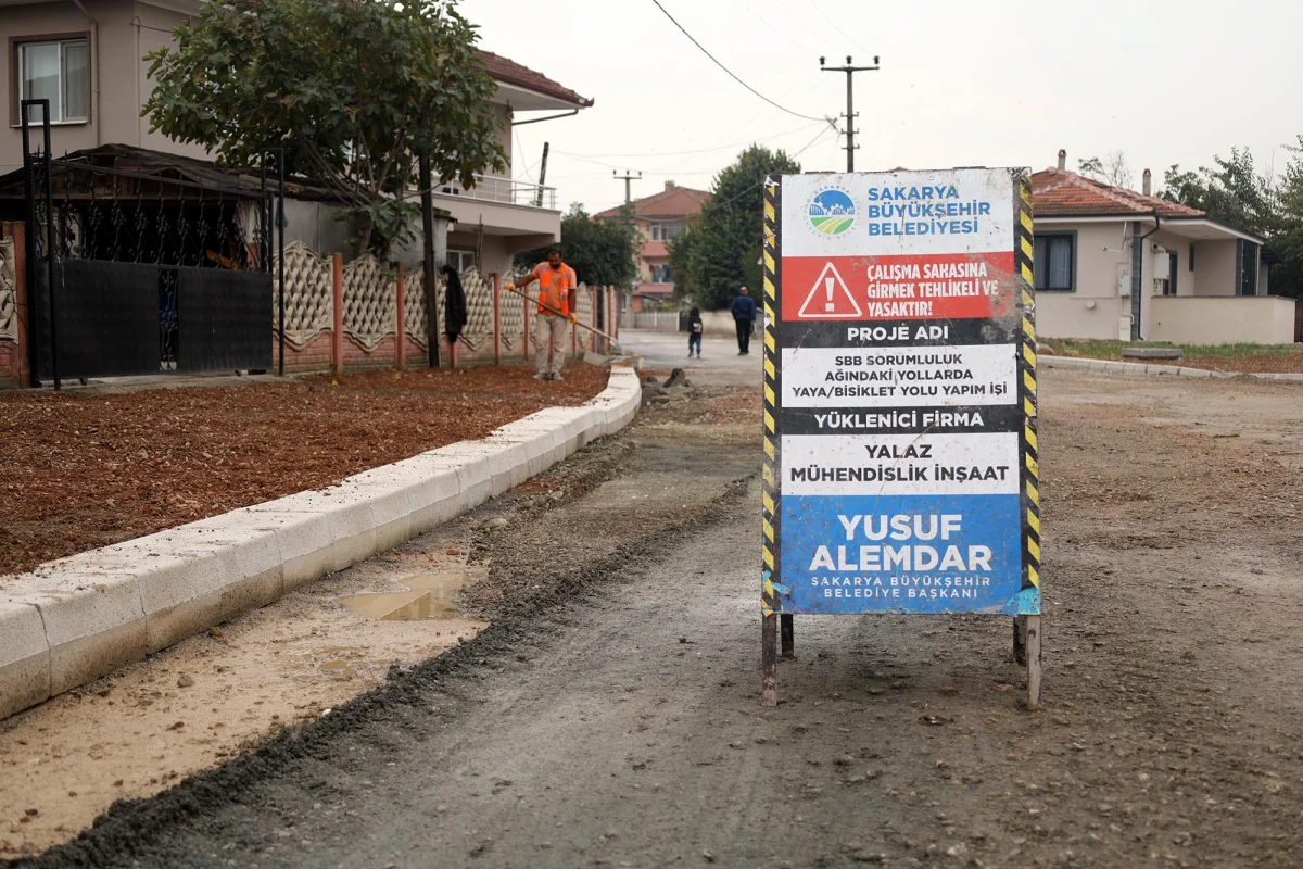 Hanlı-OSB Duble Yolunda Kaldırım, Bisiklet Yolu ve Asfalt