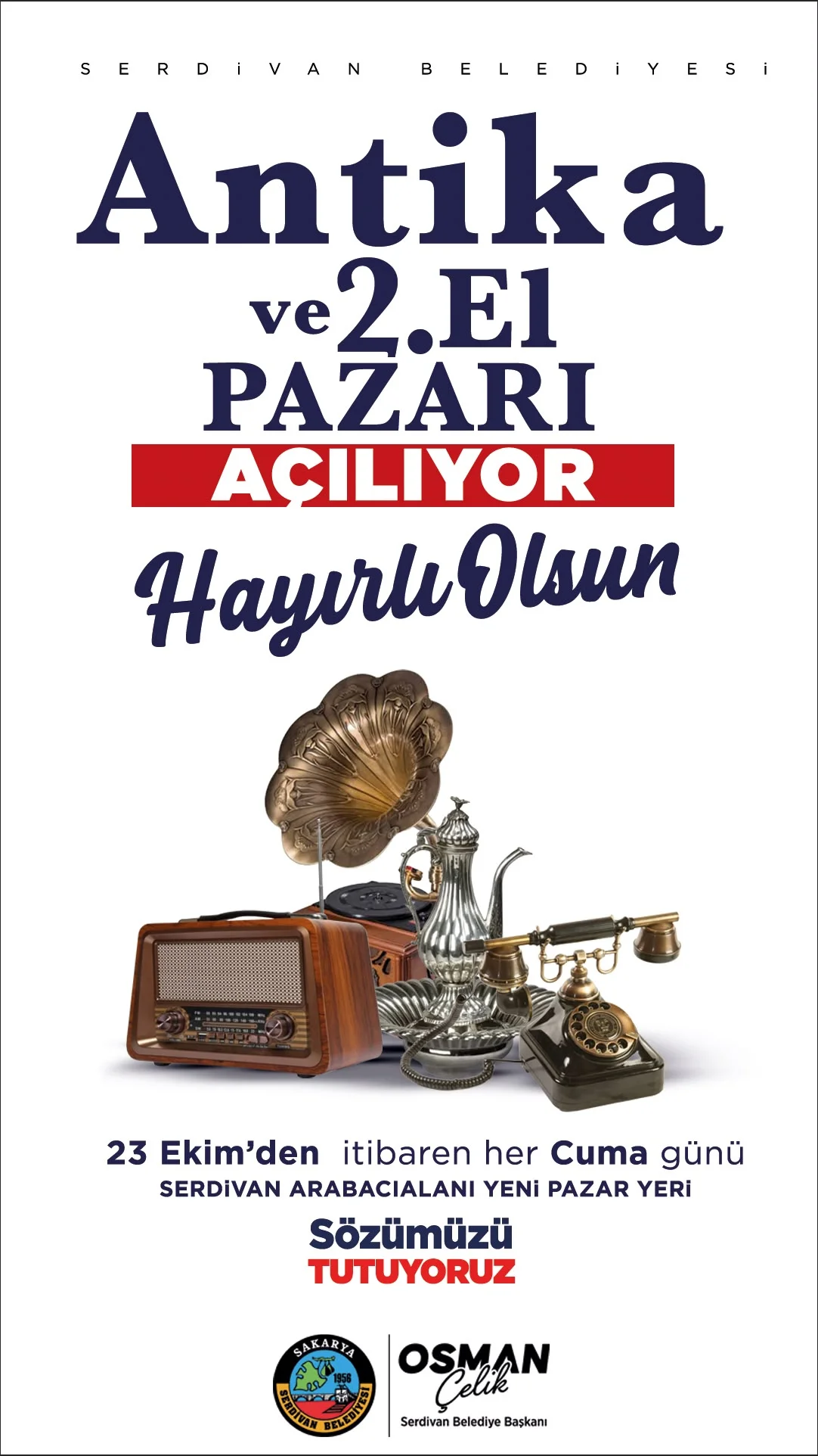Serdivan'da Kumaş, Giyim, Antika ve 2. El Pazarları Açılıyor
