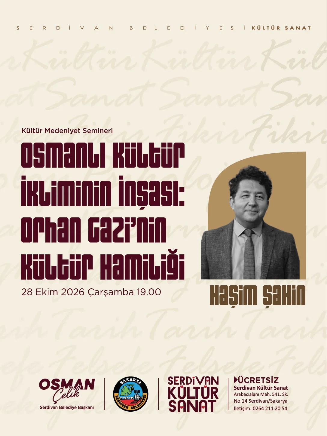 Serdivan’da Kültür, Medeniyet ve Müzik Aynı Akşamda Buluşuyor