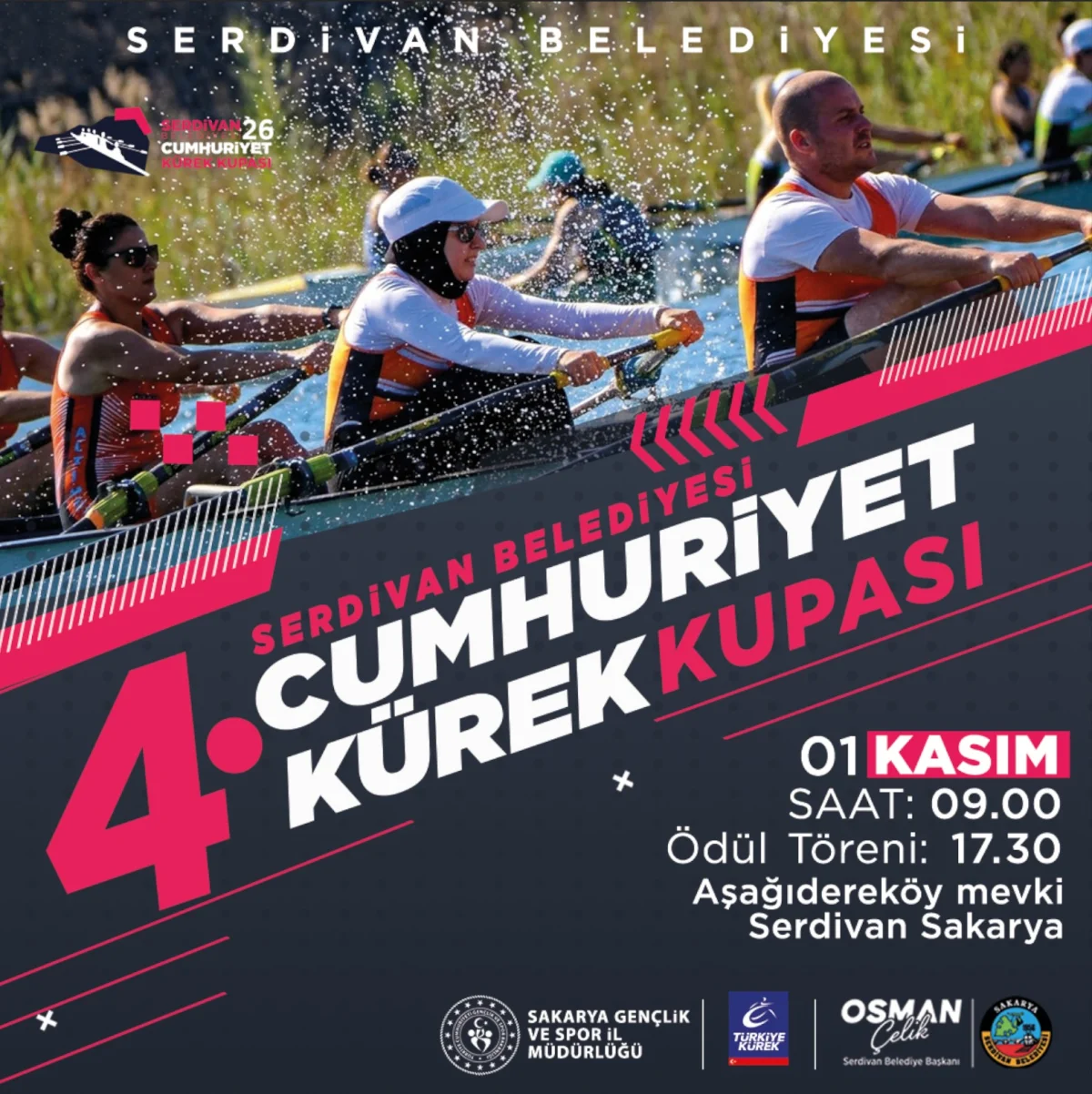 4. Serdivan Belediyesi Cumhuriyet Kürek Kupası 1 Kasım’da