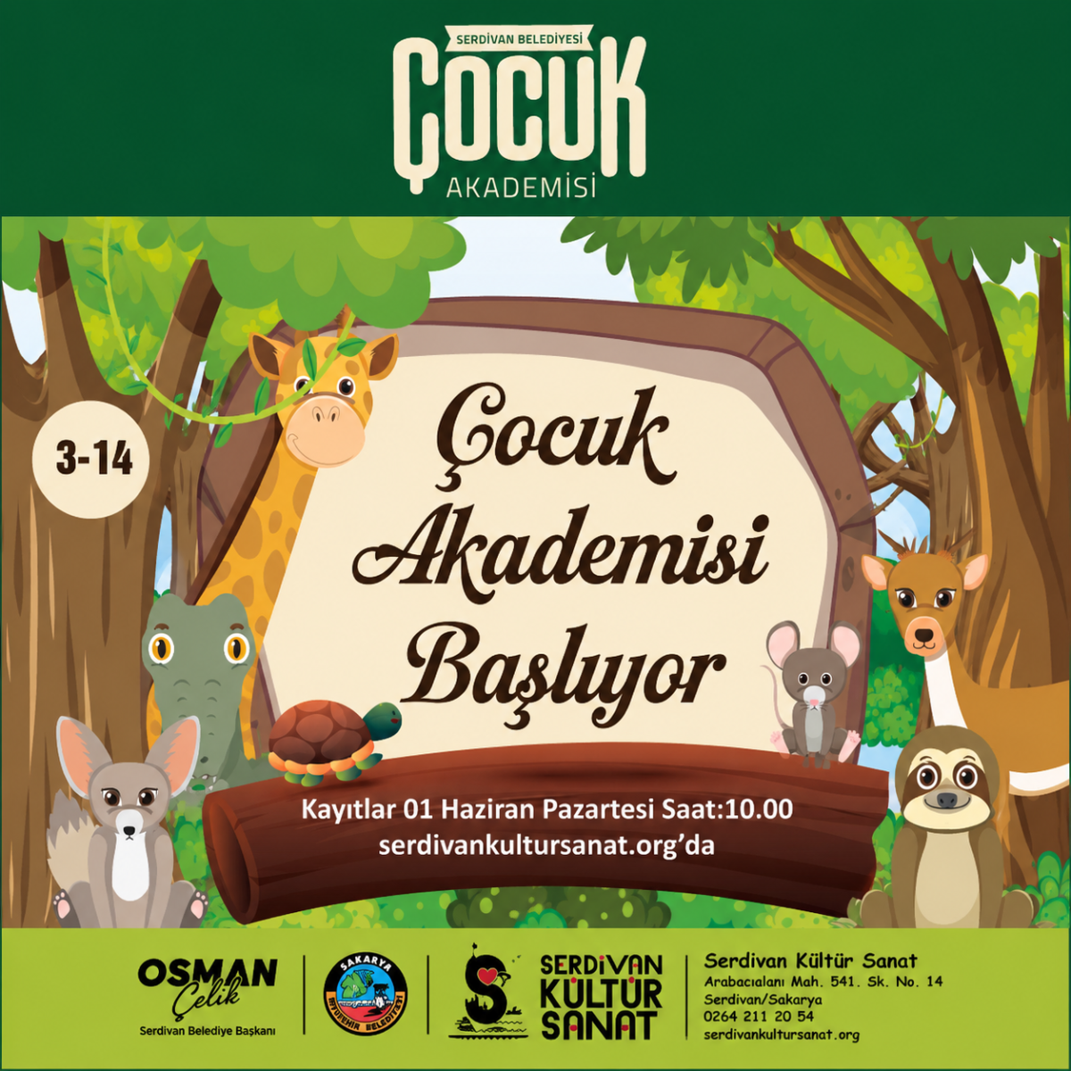 Serdivan Çocuk Akademisi’nde Yeni Dönem Kayıtları Başladı