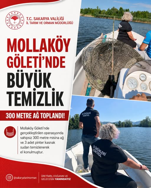 MOLLAKÖY GÖLETİ’NDE KAÇAK AVCILARA DARBE: 300 METRE AĞ ELE GEÇİRİLDİ!