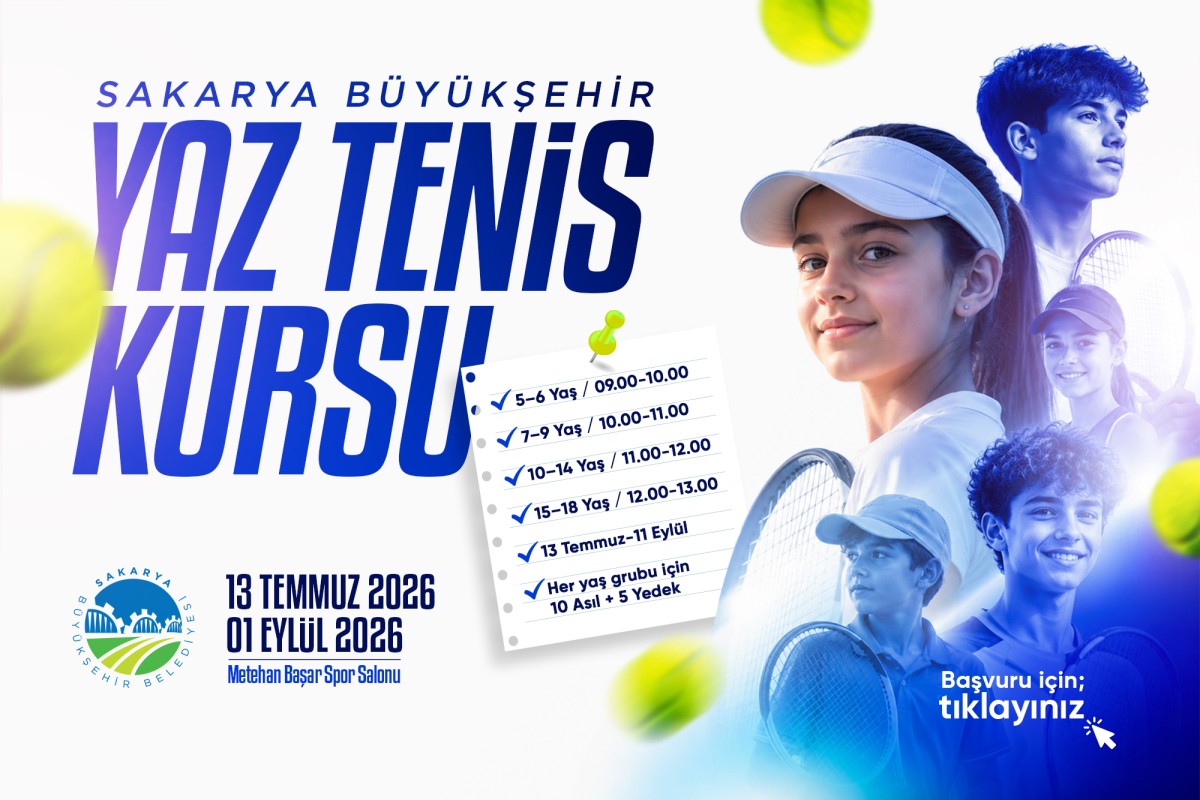 Yaz Spor Okulları’nda tenis kursları başlıyor