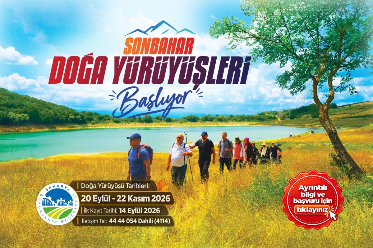 Sakarya Büyükşehir’in Sonbahar Doğa Yürüyüşleri başlıyor