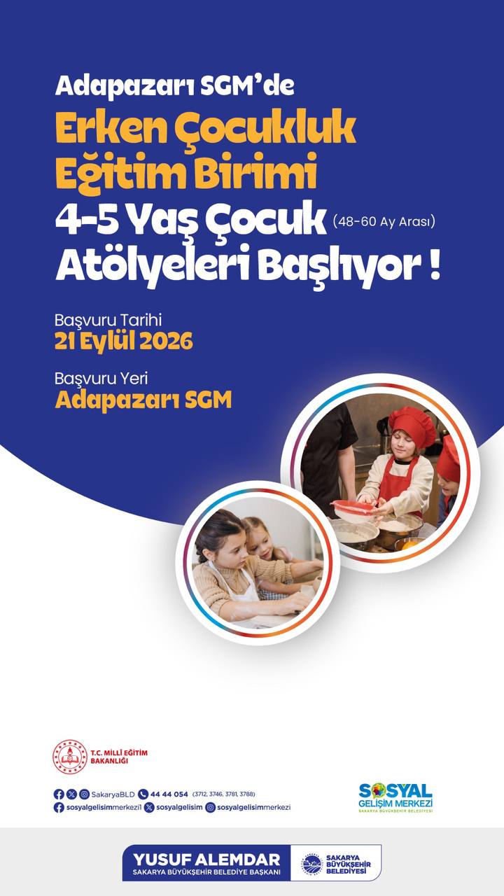 Sakarya Büyükşehir’den miniklere özel ‘Çocuk Atölyesi’