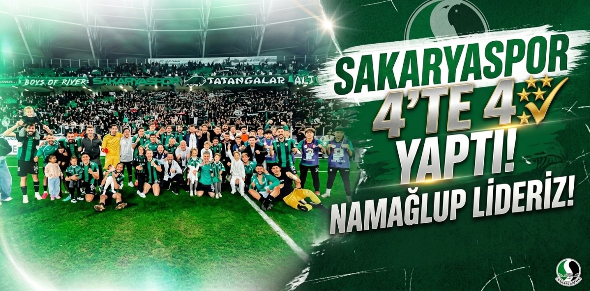 Sakaryaspor 4'de 4 yaptı